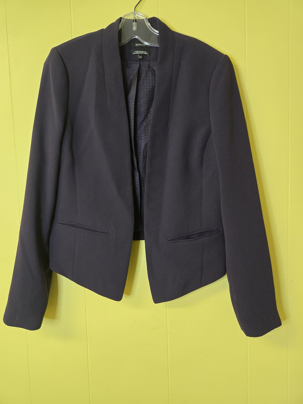 RW&Co Women's Plum Open-Front Blazer Jacket